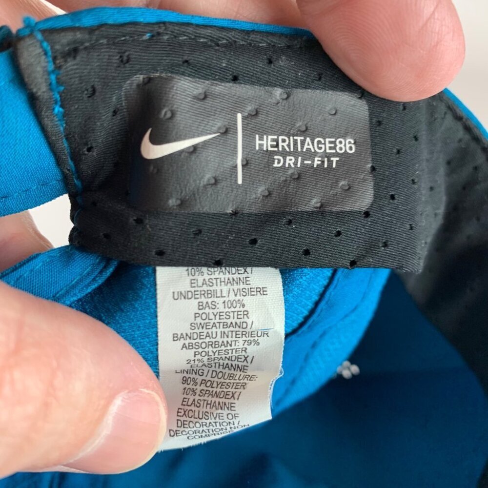 Nike Heritage86 Unisex Aqua Short Bill Relaxed Fit Strapback Adjustable Hat - Picture 5 of 6